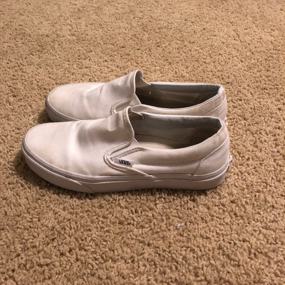 White Slip-on Vans